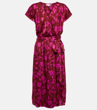 Velvet Floral midi dress