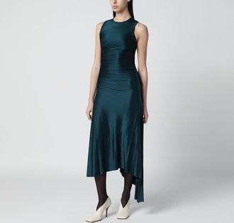 Victoria Beckham Twist-Kleid in dunklem Aquagr&uuml;n