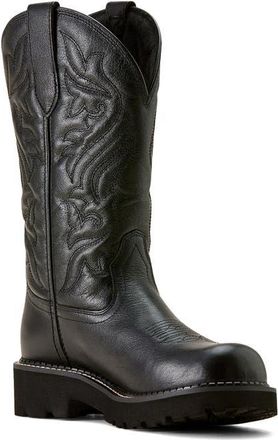 Ariat Fatbaby Dawn Western Boot in Black Deertan at Nordstrom, Size 6.5