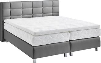 Westfalia Polsterbetten Boxspringbett mit Knöpfen in Kristalloptik, wahlweise mit Topper