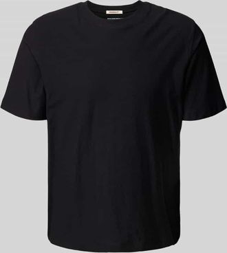 Jack & Jones Jack & Jones T-Shirt mit geripptem Rundhalsausschnitt in BLACK, Größe XL