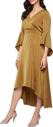 S.L. Fashions Bell Sleeve Maxi Dress in Olive at Nordstrom Rack, Size 12