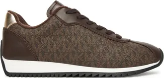 Michael Kors Schoenen, Dames, Bruin, 37 1/2 EU, Leer, Rhodes Signature Logo Trainer