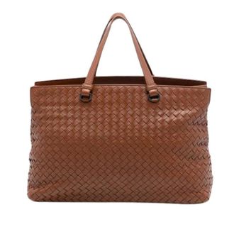 Bottega Veneta Pre-owned Tote Bags, female, Brown, Size: ONE SIZE Pre-owned Leather Tote