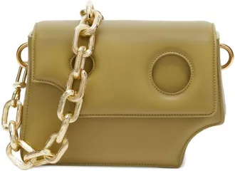 Off-white Burrow asymmetric shoulder bag - women - Leather - OS - Green