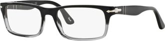 Persol Rechthoekige Zonnebril - Heren - Brillen - Zwart - 55 MM - Accessoires