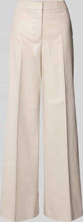 Christian Berg Cocktail Leinenhose mit B&uuml;gelfalte und Eingrifftaschen in Beige Melange, Gr&ouml;&szlig;e 32