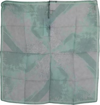 Costume National Zijden Sjaal Foulard Wikkelsjaal - Dames - Zijden sjaals - Groen - ONE Size - Accessoires