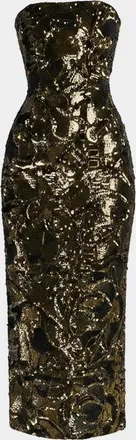 Helsi Leslie Strapless Sequin Column Gown