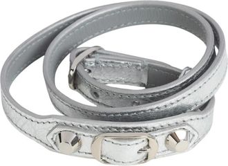 Balenciaga City Triple Bracelet - Dames - Armbanden - Grijs - ONE Size - Leer - Accessoires