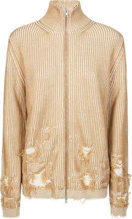 Maison Margiela Sports Jacket Ribbed Frayed Holes Jacket