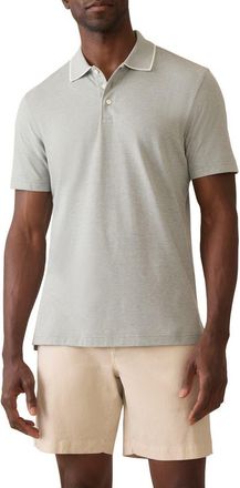Faherty Movement Piqu&eacute; Knit Polo in Moss Stone Melange at Nordstrom Rack, Size Xx-Large