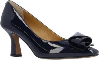 J. Rene&eacute; Karali Faux Leather Pump in Navy at Nordstrom, Size 10.5