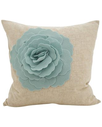Saro Lifestyle Felt Flower Pillow