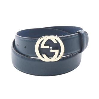 Gucci Pre-owned Belts, male, Blue, Size: ONE SIZE Pre-owned Vintage Leather Belt
