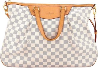 Louis Vuitton White Damier Siracusa Gm (Authentic Pre-Loved)