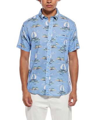 Brooks Brothers Linen-Blend Print Shirt