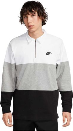 Nike MENS NIKE CLUB LONG SLEEVE TOP_WHITE/DK GREY HEATHER/BLACK/BLACK