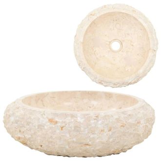 Berkfield Home Sink 40x12 cm Marble Cream