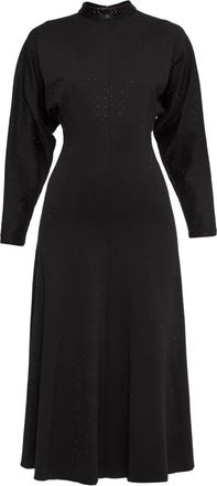 Nissa Abito midi con strass - Nero