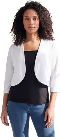 Roaman's Bolero Cardigan With Three Quarter Sleeves in White at Nordstrom, Size Medium