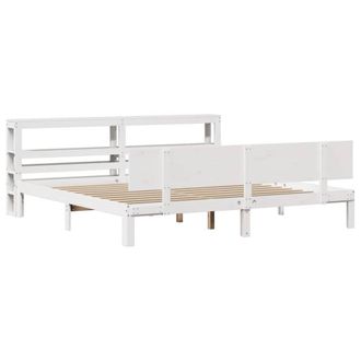 Berkfield Home Beautiful Bed Frame with Headboard without Mattress White 200x200 cm