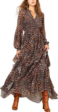Hale Bob Hale Bob Karter Long Sleeve Maxi Dress