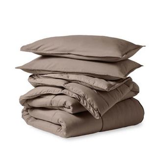 Bare Home All-Season Down Alternative Comforter Set - Oversized King in Taupe at Nordstrom