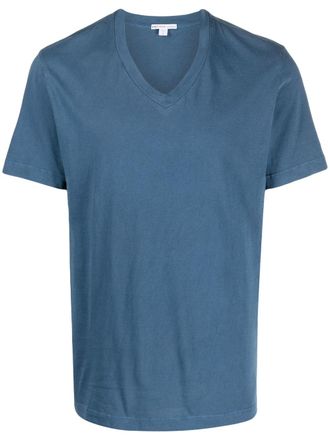 James Perse T-shirt met V-hals - Blauw