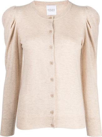 Madeleine Thompson long-sleeve ruched cardigan - women - Wool/Cashmere - M - Neutrals
