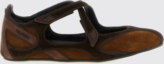 The Attico Ballerine Mary Jane Floor 01 in mesh e pelle scamosciata con velcro