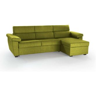 Dmora Dmora - Sof&aacute; Cama Con Pen&iacute;nsula Priverno, Sof&aacute; Esquinero Transformable Para Sal&oacute;n, Acolchado, Desenfundable, Calidad 100% Made In Italy, 285x160 H100 