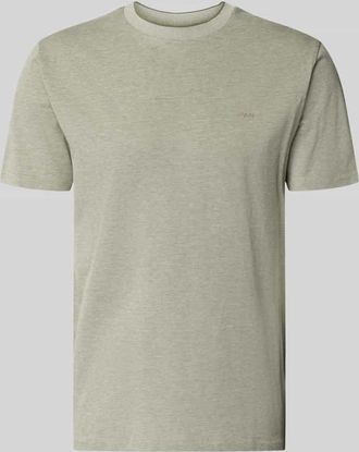 GANT T-Shirt mit Rundhalsausschnitt und Label-Stitching in Oliv, Gr&ouml;&szlig;e 3XL