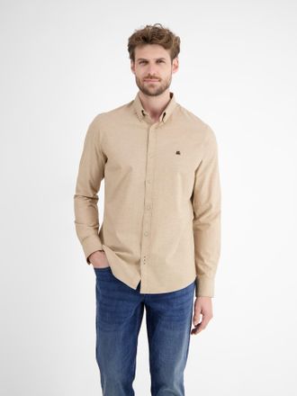Lerros Langarmhemd LERROS LERROS Oxfordhemd mit Stretchanteil, Herren, Gr. 3XL, Normal- und Kurzgr&ouml;ssen, light coffee, 98% Baumwolle, 2% Elasthan, Hemden Lan