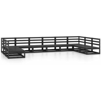 vidaXL Vidaxl - Set Divani da Giardino 10 pz in Legno Massello di Pino