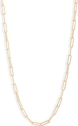 Nordstrom Demi Fine Faceted Paper Clip Chain Necklace in 14K Gold Plated at Nordstrom