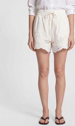 Zimmermann Shorts a vita alta in cotone con coulisse in vita