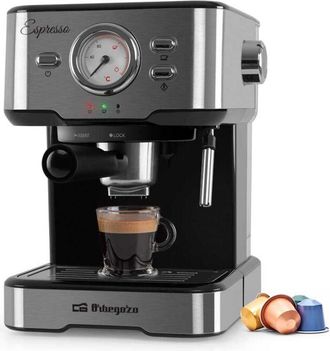 Orbegozo Orbegozo - Cafetera Espresso Y Cappuccino Ex 5500, 20 Bar De Presi&oacute;n, Dep&oacute;sito 1,5 Litros, Filtros Inox, Term&oacute;metro, Vaporizador, Cuchara Dosificadora