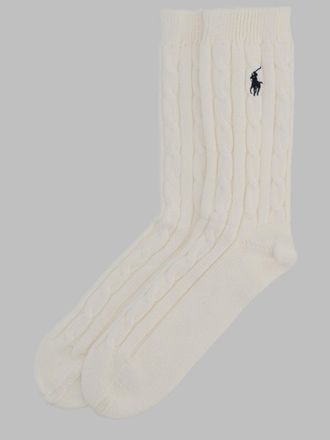 Polo Ralph Lauren Logo-Embroidered Cotton Blend Socks - White
