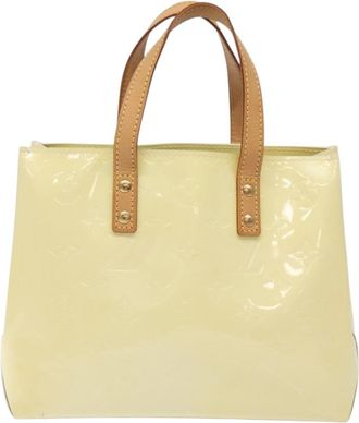 Louis Vuitton Reade Handbag Monogram Vernis Beige Patent_Leather Bag (Pre-Owned)