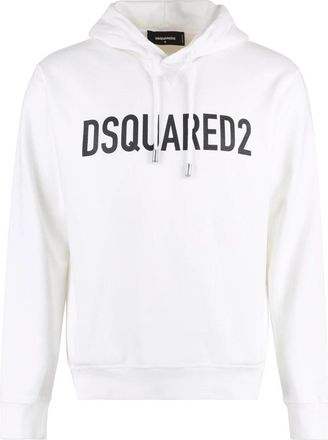 Dsquared2 Cool Fit Hoodie - Heren - Hoodies - Wit - XL - Katoen - Hoodies & sweatvesten