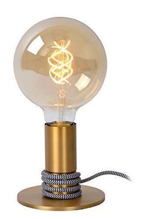 Lucide Lucide Marit - Lampada Da Tavolo - &Oslash; 10 Cm - 1 X E27 - Oro Opaco/ottone