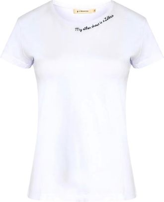 Lethicia Bronstein T-shirt con ricamo - Bianco