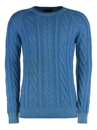 Moorer Anselm-ARA cable-knit sweater - men - Fabric - 48 - Blue