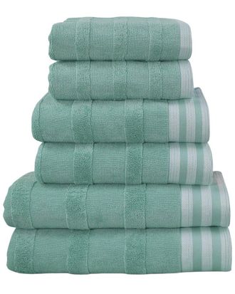 Kathy Ireland 6Pc Stripe Jacquard Kyoto Towel Set