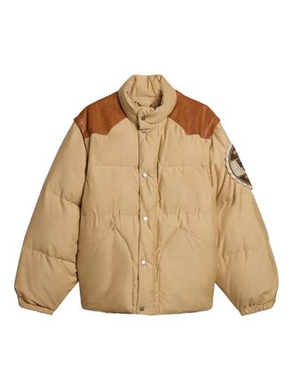 Golden Goose Gewatteerd jack met logopatch - Beige