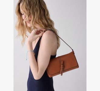 Kate Spade New York Womens Loop Small Shoulder Bag in Brown | Pebble Leather