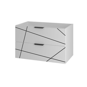 Petits Meubles Mueble bajo lavabo 80cm paneles de melamina y mdf blanco