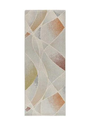 Atticgo Alfombra de pasillo abstracta multicolor / beige 80x200 cm
