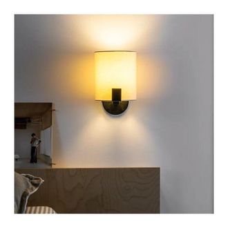 Faro Barcelona Nila Aplique De Pared Negro Y Blanco Roto 20052